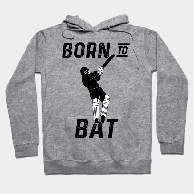 Cricket Player Batsman Born To Bat Cricket Fan Hoodie by atomguy